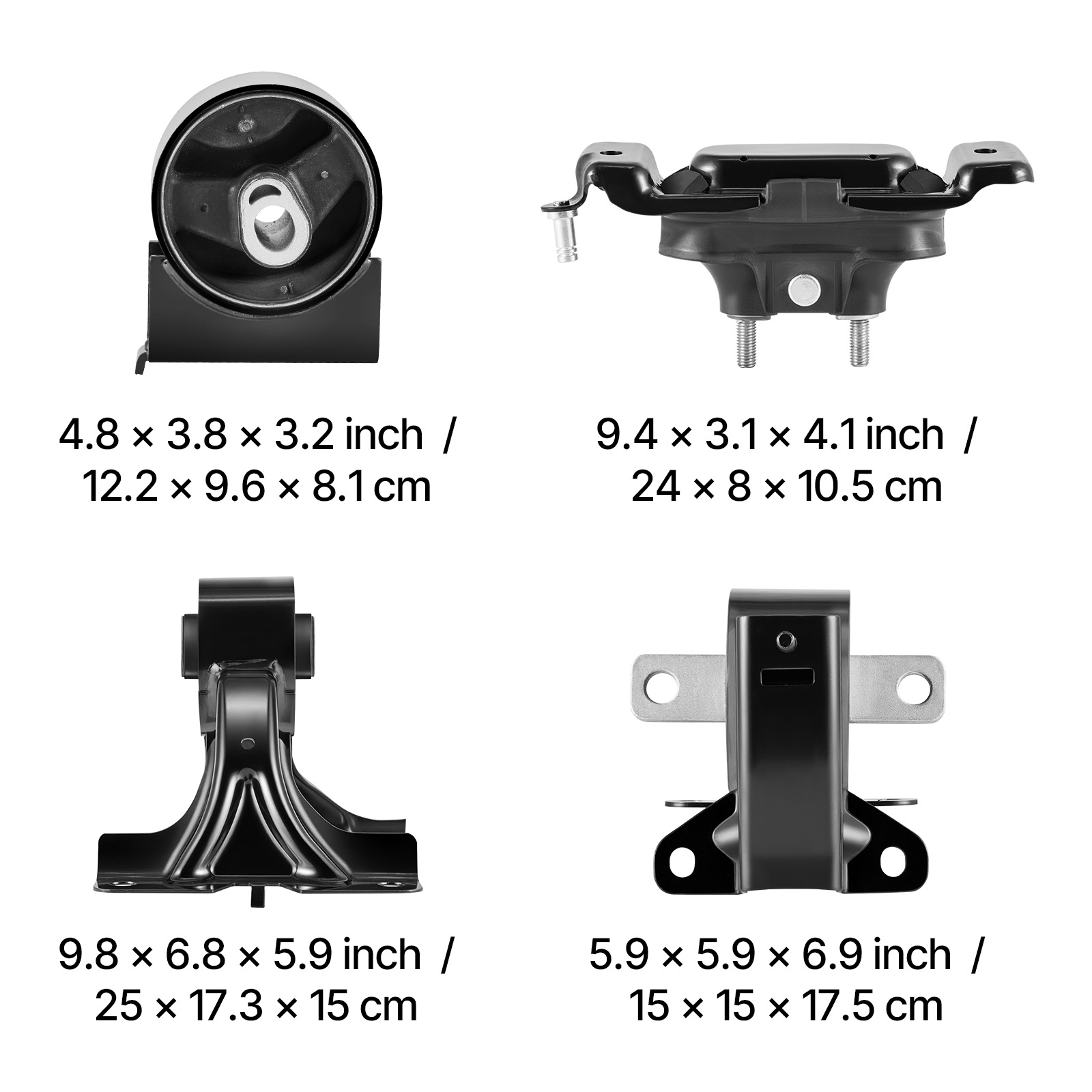 KFFKFF Engine and Transmission Mount Kit, Set of 4, Compatible with 2011–2016 Chrysler Town & Country 3.6L V6, Replaces OE# A5665, A5480, A5589, A5577, Durable and Reliable Support