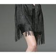 thumbnail image 5 of Bufanda larga tipo chal para mujer, ideal para bodas, fiestas de noche, protección solar, playa, graduación, con flecos y borlas (negro), 5 of 5