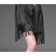 thumbnail image 5 of Bufanda larga tipo chal para mujer, ideal para bodas, fiestas de noche, protección solar, playa, graduación, con flecos y borlas (negro), 5 of 5