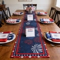 thumbnail image 5 of American Flag Pattern Table Runner with Stars and Stripes Design, Independence Day Themed Table Decor for Parties, Durable Stain-Resistant Dining Table Cover for Holiday Gatherings and Celebrations, 5 of 6
