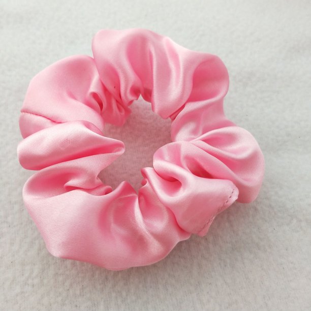 Anillo para el cabello de satén de 60 colores de color sólido Anillo para el cabello de satén de 204 colores Anillo para el cabello de intestino grueso Flor