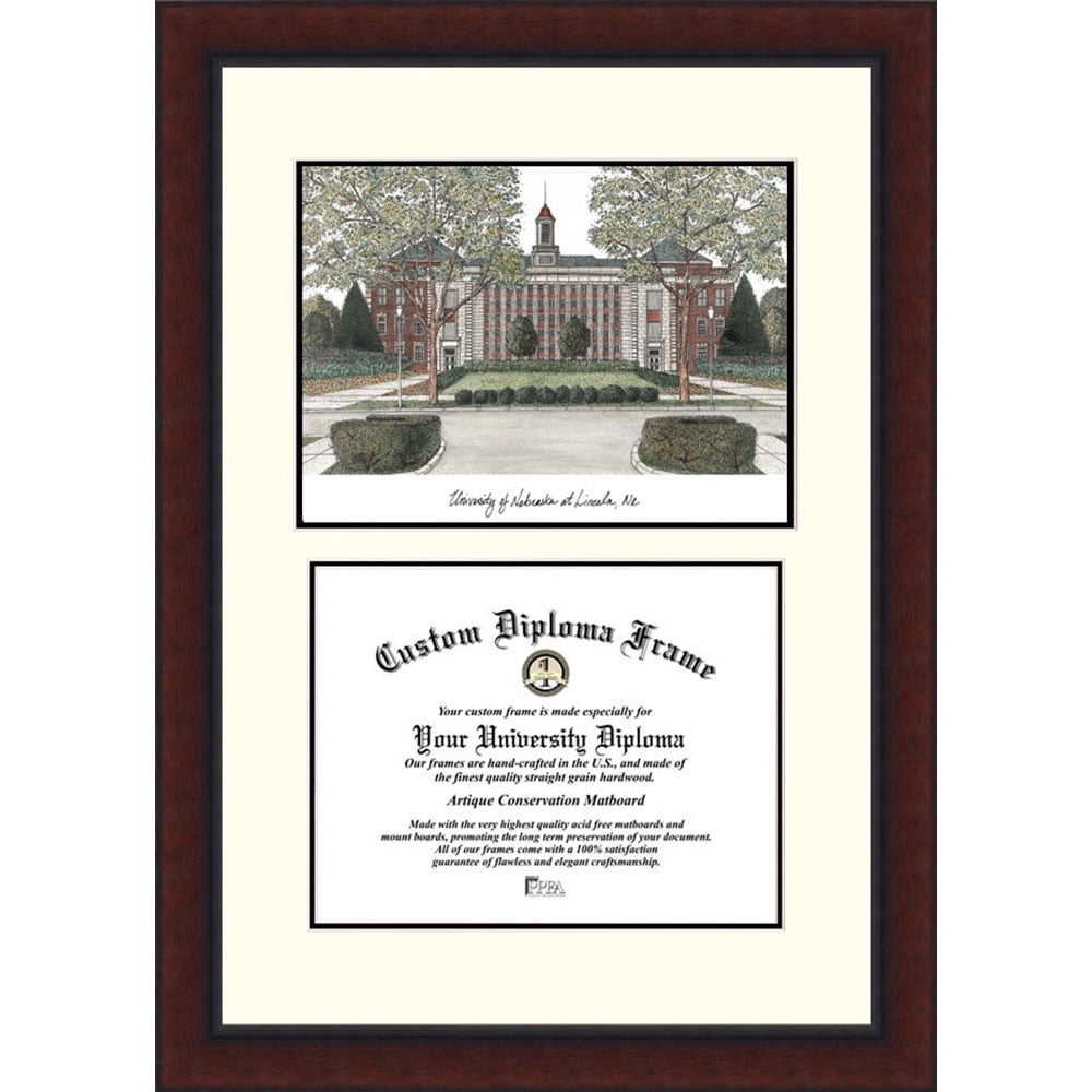 Campusimages NE999LV University of Nebraska Legacy Scholar Diploma Frame