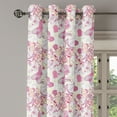 thumbnail image 2 of Ambesonne Fashion Grommet Curtain, Vintage and Feminine, 50" x 108", Beige and Pink, 2 of 6