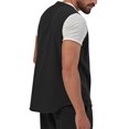 thumbnail image 4 of CIENVNSTG Vest For Men Casual Cotton Linen Solid Waistcoat Button Down Sleeveless Lightweight Soft Breathable Beach Cardigan Versatile Outdoor Daily Business Suit Matching Tops Apparel Black 3XL, 4 of 4