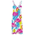 thumbnail image 5 of Flamingo Pattern Sleeveless Dress Woman Fashion Long Dresses Women's Summer Suit Dress Summer 2025 Women, 5 of 7