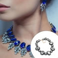 thumbnail image 3 of Amaiiu Lady Rhinestone Necklace Fashion Choker Statement Necklaces Jewelry Ornament Gifts Accessory for Nightclub Bar Party White, 3 of 7