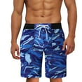 thumbnail image 2 of XIAONU Print Shorts for Men Drawstring Waist Side Pockets Sport Bottoms, 2 of 6