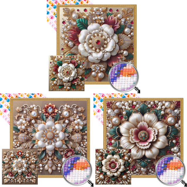 5D DIY Taladro Parcial AB Diamante Pintura Perla Pared Art45x45cm