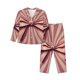 thumbnail image 1 of Balery Retro Bow Conjunto de Pijama con Estampado para Mujer, Conjunto de Dos Piezas con Manga Larga, Ropa de Dormir Suave con Bolsillos, Pijamas Cómodos-X-Large, 1 of 7