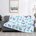 thumbnail image 2 of Rateoe Rabbit2 Pattern Flannel Throw Blanket, Ultra-soft Blanket for Bed, Couch, Car, Hypoallergenic Anti-pilling blanket-50"x40"(Horizontal), 2 of 6