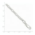 thumbnail image 3 of White Sterling Silver bracelet Chain style Link, 7.5 in 6 mm, 3 of 3