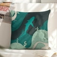 thumbnail image 6 of Sharks and Turtles Linen Throw Pillow Covers Decorative Pillow Cases 18x18 inch Cushion Case Couch Pillows Cover for Sofa Bedroom Living Room Car, 6 of 8