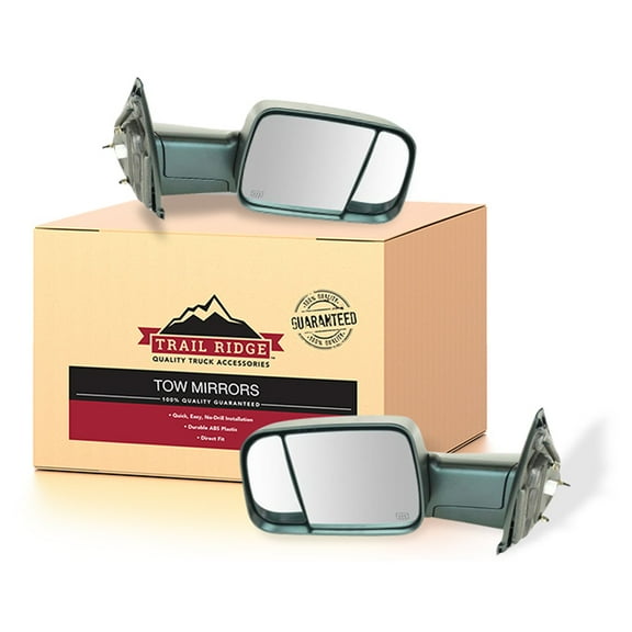 Trail Ridge Towing Mirror Power Heated Pair Set for Dodge Ram Truck 1500 2500 TR00136 Fits select: 2003-2009 DODGE RAM 3500