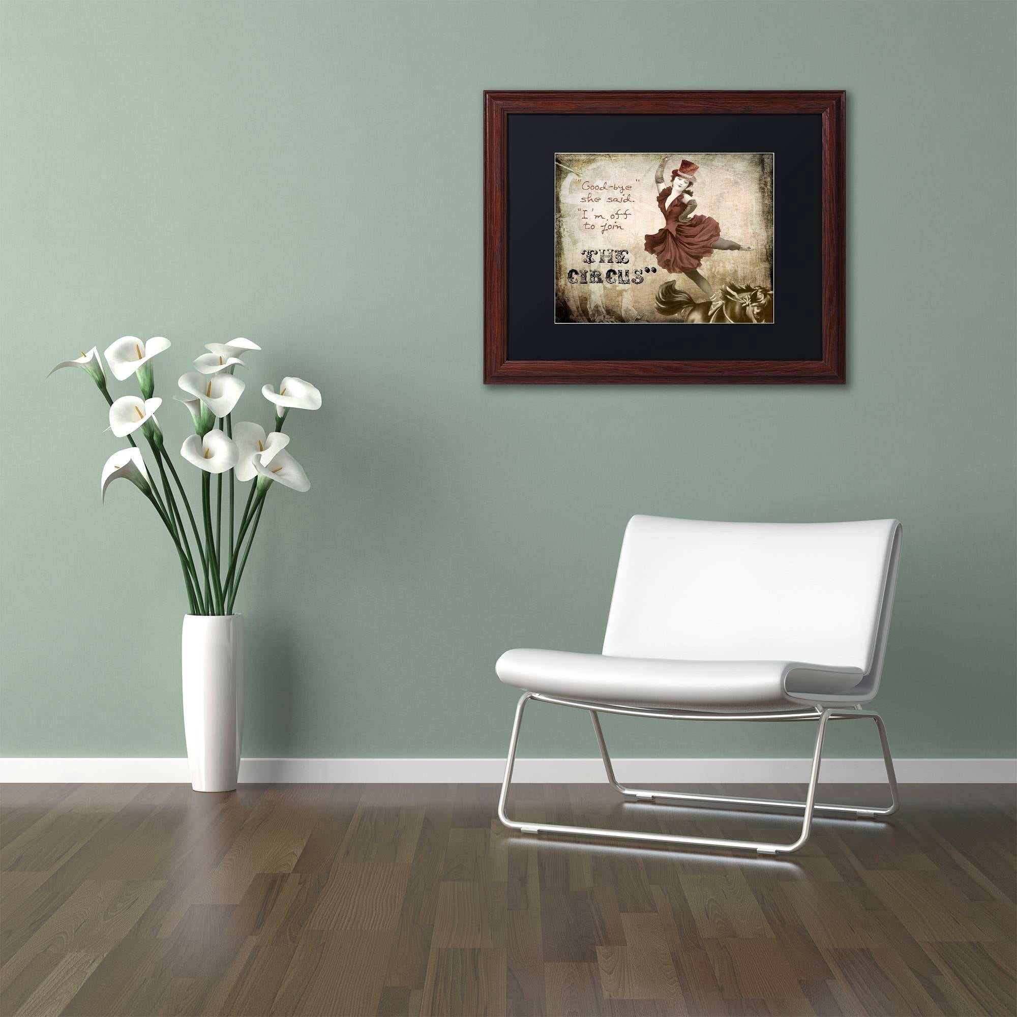 Trademark Fine Art "Join The Circus" Canvas Art by Color Bakery Black Matte, Wood Frame