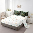thumbnail image 5 of jejeloiu Christmas Reindeer Bedding Comforter Set 7 Pieces,Marry Christmas Theme Full Bedding Set,Green Xmas Gifts Fitted Sheet Flat Sheet For Child,Microfiber Bedroom Decor Reversible, 5 of 8