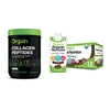 Grass Fed Hydrolyzed Collagen Peptides Protein Powder & Organic Nutritional Shake, Creamy Chocolate Fudge - Meal Replacement, 16G Protein, 21 Vitamins & Minerals, 11 Ounce, 12 Count