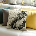 thumbnail image 3 of Retro Countryside Style Throw Pillow Cover,Vintage Western Cowboy Horse Black White Cushion Cover Cactus Mountain Pillowcase Outdoor Pillow Cover, 3 of 5