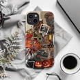 thumbnail image 5 of Aesthetic Halloween Phone Case, Vintage Collage with Skeletons & Jack-O’-Lanterns Protective Cover for iPhone 16 15 14 13 12 11 Pro Max Plus Mini, 5 of 6