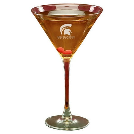 NCAA - Michigan State Spartans 10 oz Deep Etched Martini Glass