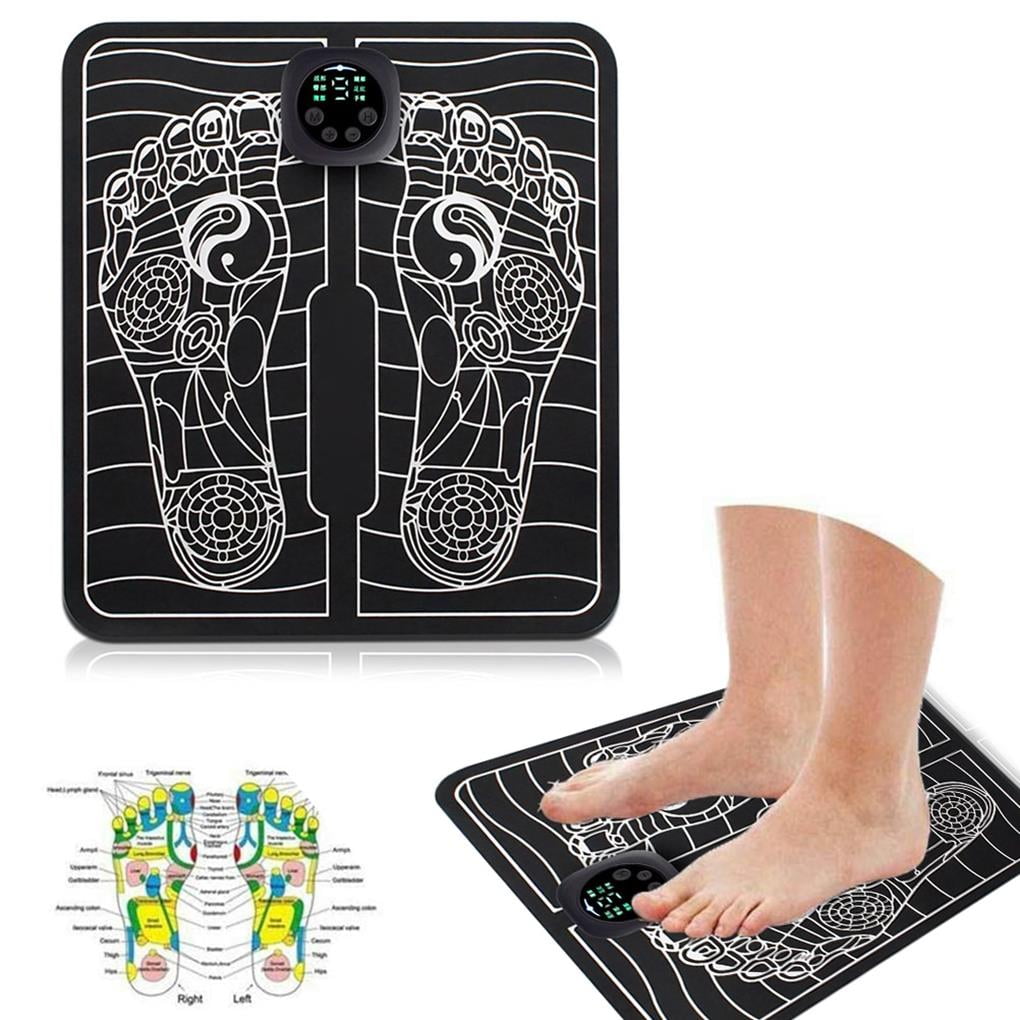 ZheElen Electric Foot Massager Mat Portable Electric Massage Mat Automatic Massage Foot Circulation Massager with 6 Modes 9 Intensity Levels