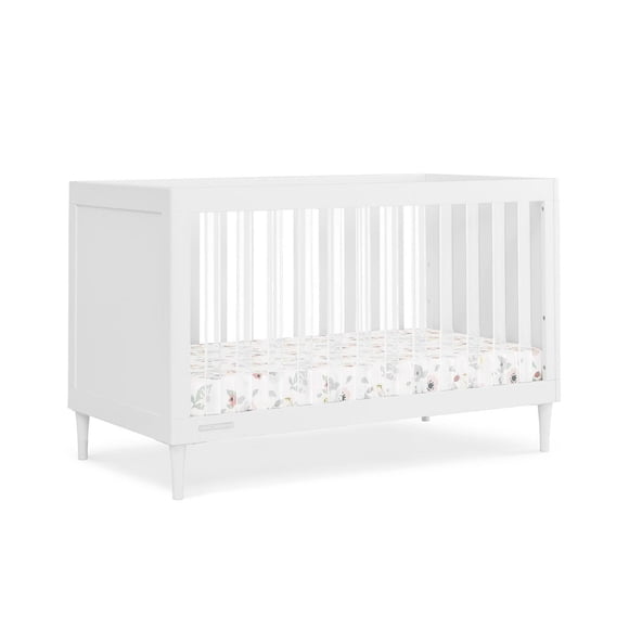 Delta Children Bowie 4-in-1 Convertible Crib - Greenguard Gold Certified, Bianca White