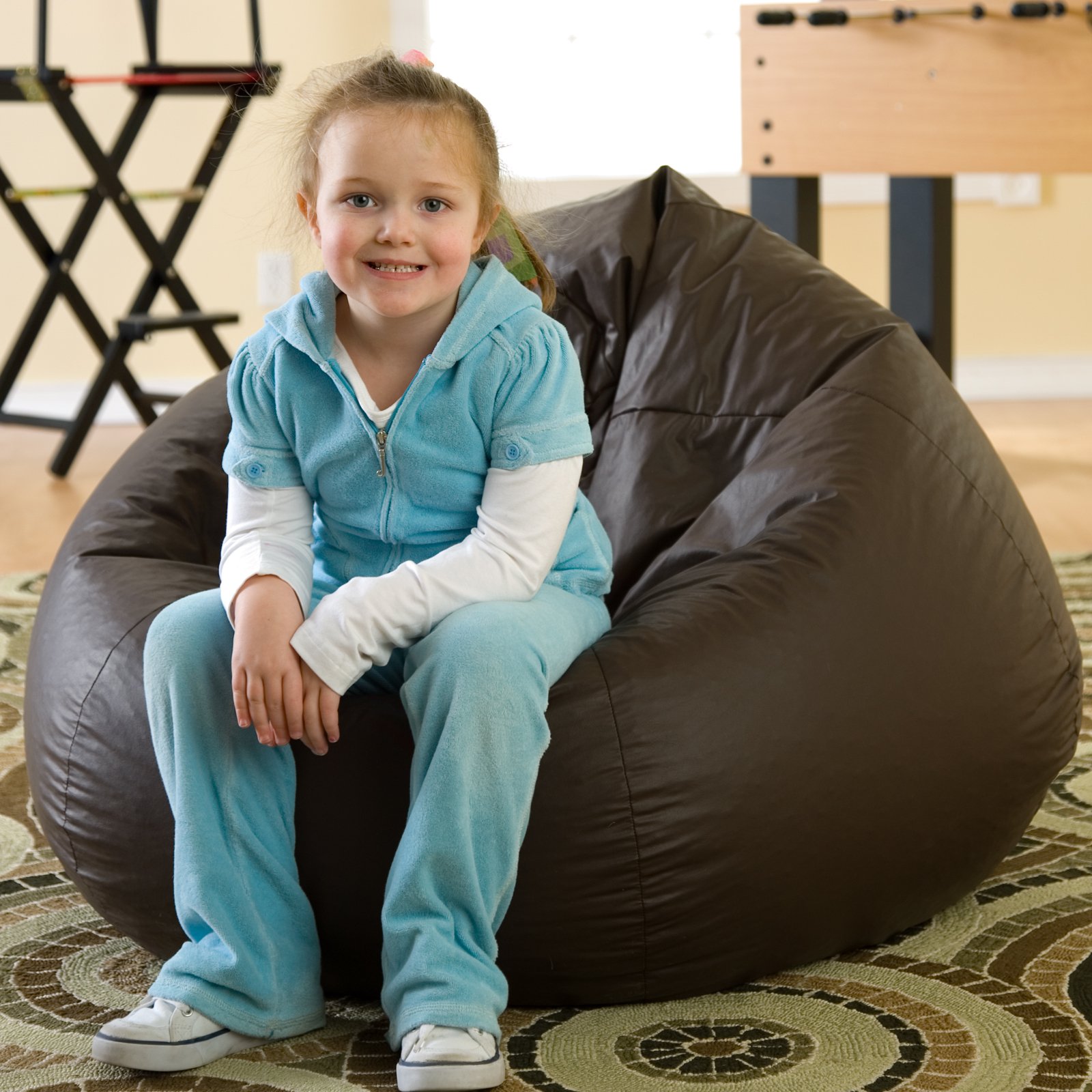 Gold Medal Large 128" Brown Faux Leather Bean Bag - image 2 of 4