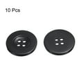 thumbnail image 3 of Uxcell Resin Sewing Buttons Round Flat 4-Hole Craft Buttons for Card Making Scrapbooking 10 Pcs Black 25mm, 3 of 5
