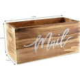 thumbnail image 2 of Saverstate Wood Mail Holder Storage Organizer Box, Wood Basket for Work Desktop Letters and mail, Bills, Notes and Postcard Wood Bin for Home Entryway Office Dorm RoomRustic Brown, 2 of 3