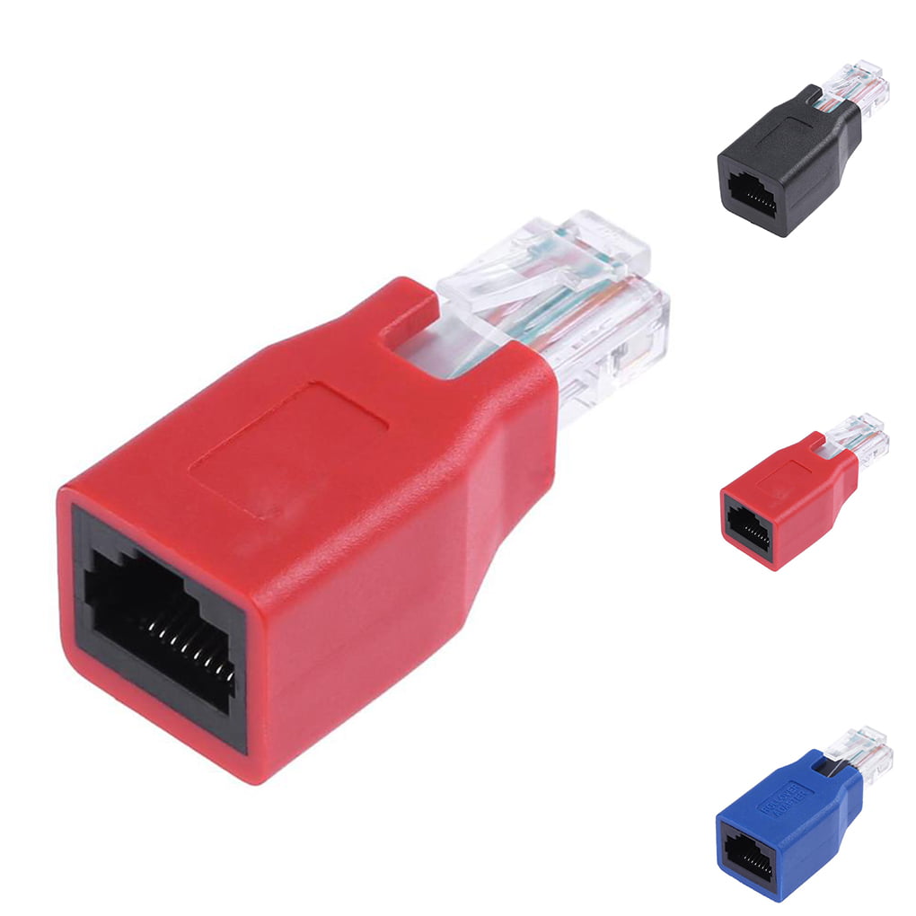 RJ45 Male to Female Connected Crossover Cable  Adapter Conver ji 
