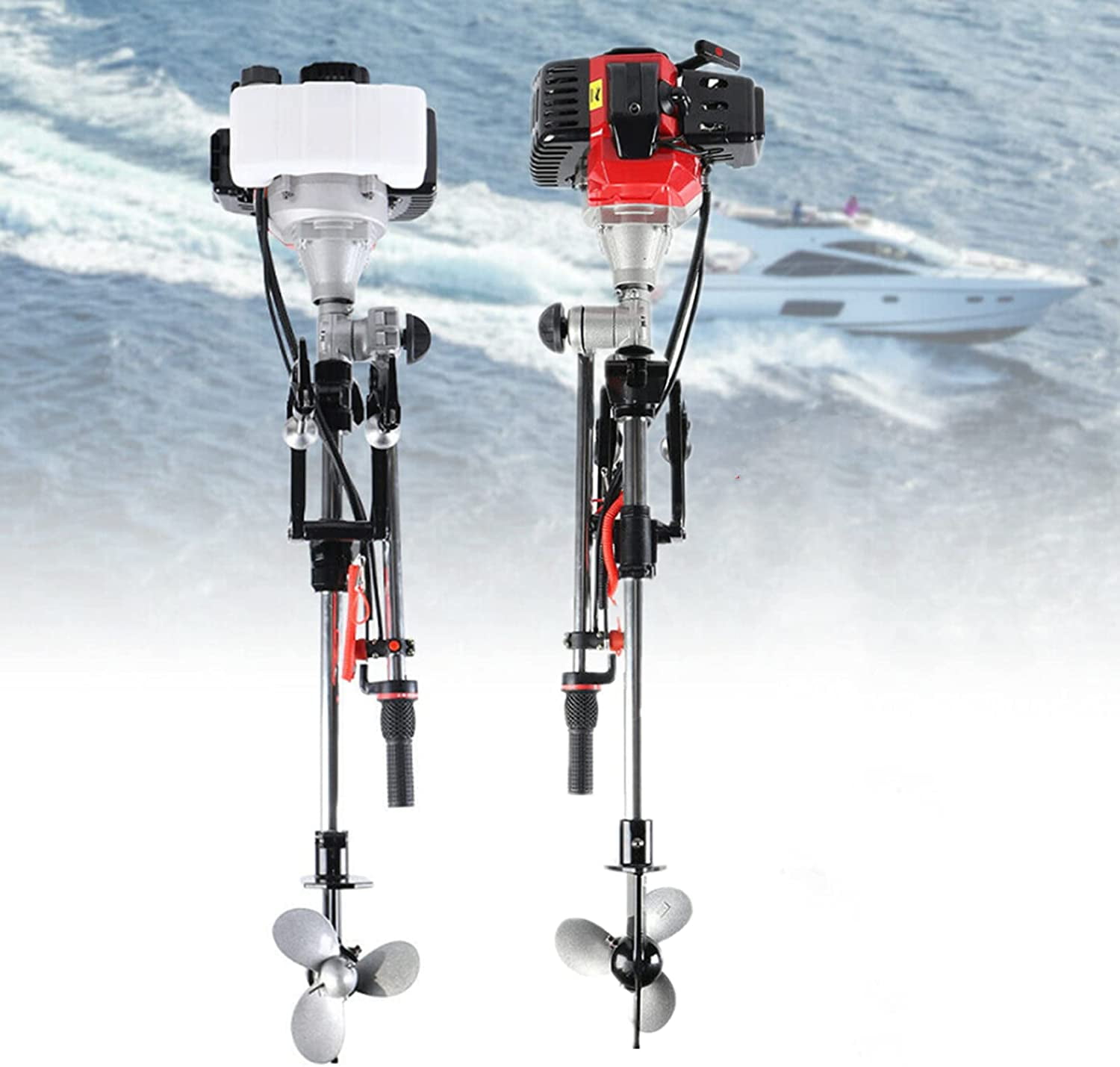 FETCOI Outboard Motor 2 Stroke 2.3HP Outboard Motor Marine Boat Engine