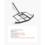 KFFKFF Drag Harrow, 66 Span Towable Drag Harrow, Q235 Steel Driveway Leveler with Modifiable Bars & Pin Hitch, Can Hold up to 50 lbs, Tractor Driveway Harrow Suitable for ATVs, UTVs