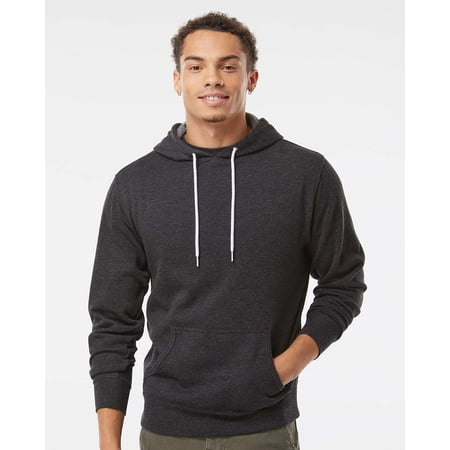 Independent Trading Unisex Lightweight Hooded Sweatshirt, Charcoal Heather - Extra Small
