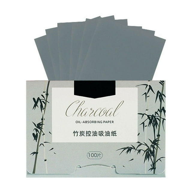 100 Pieces Oil Absorbing Paper Large Size Green Tea Facial Oil Control Blotting Sheets for Makeup and Skin Care