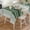 Green, variant on Blue Ombre Stripe Tablecloth Square Table Cloth 54x54, Waterproof Outdoor Table Cloth Covers Decorative Table Protector, Farmhouse Simple Striped Washable Table Cover for Kitchen Dinning Party