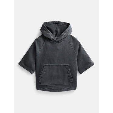 Weekend Academy Boys Fleece Hoodie with Short Sleeves, Sizes 4-18