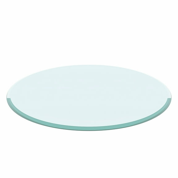 Coffee Tables 32" Inch Round Tempered Glass Table Top Clear Glass 1/2" Inch Thick Beveled Polished Edge (Old Sku:W126560360),Wooden Coffee Tables