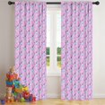 thumbnail image 5 of Blackout Kids Curtains,Pink Cartoon Unicorn Flower Pattern Childrens Insulated Curtains Set Of 2,Bedroom Essentials,Toddler Room Decor 42"x84", 5 of 5