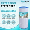 thumbnail image 5 of Poolzilla 1 Pack Pool Filter Replacement Cartridge for Pentair CC100, CCRP100, PAP100, PAP100-4, Unicel C-9410, R173215, Filbur FC-0686, 59054200, 160316, 160354, SP100 Predator 100, 100 sq.ft, 5 of 7