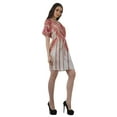 thumbnail image 4 of Moomaya Womens Casual Dresses Short Printed Womens V Neck Flowy Dress Plus Size, 4 of 6
