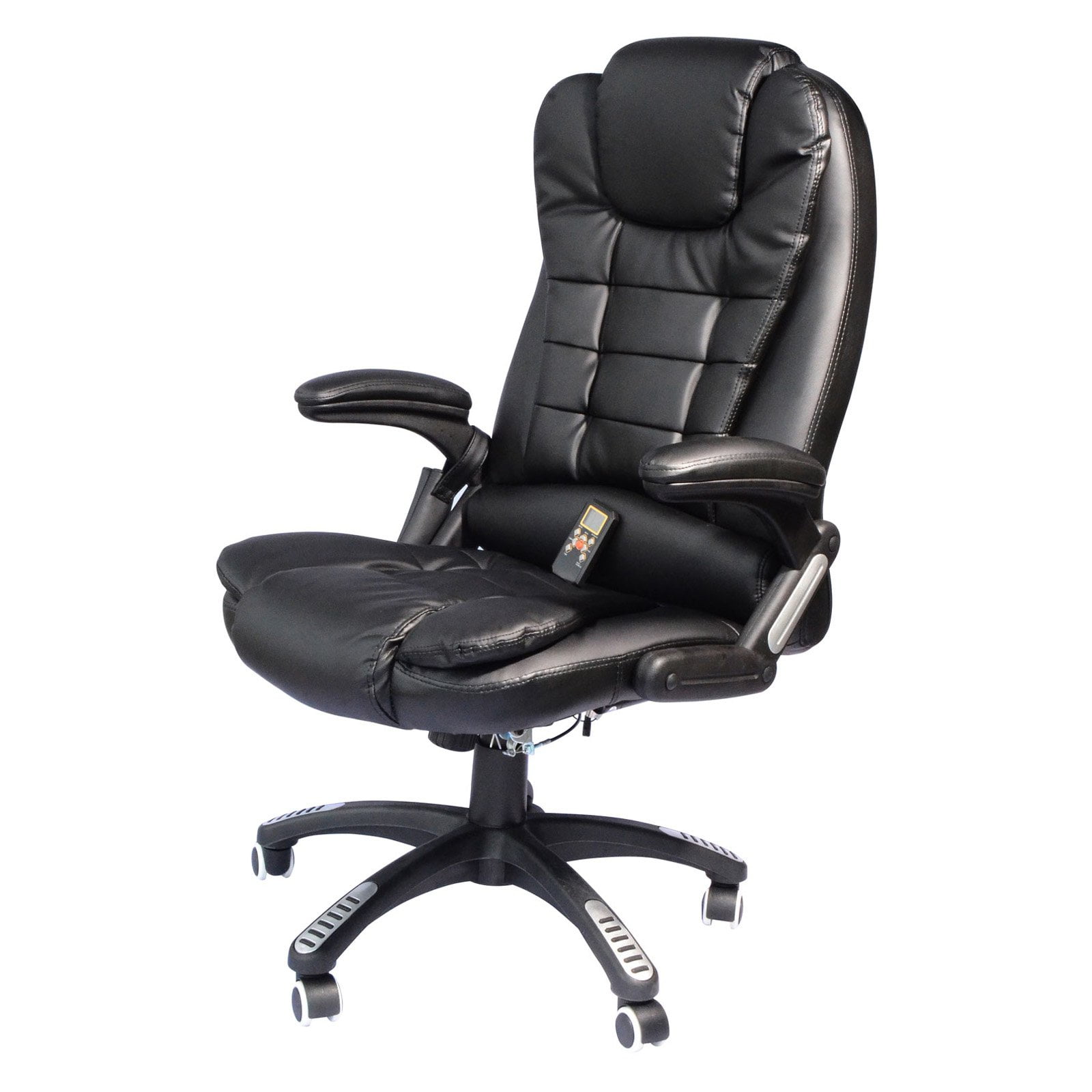 Homcom Executive Ergonomic Pu Leather Heated Vibrating Massage Office Chair Walmart Com Walmart Com