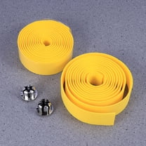 HEMOTON Road Bike End Caps Sweat-absorbing Handlebar Tape 190.00X3.00X0.50CM Yellow