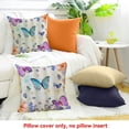 thumbnail image 4 of PRATYUS Square Cushion Cover Butterflies Flowers Pillow Case 18x18 24x24in, 4 of 5