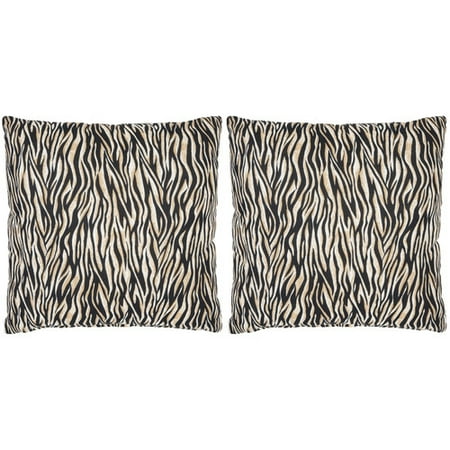 Safavieh Drake Zebra Cotton Throw Pillow (Set of 2) - Walmart.com