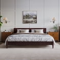 thumbnail image 2 of Aria King Solid Wood Modern Low Profile Platform Bed in Espresso, 2 of 14