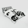 thumbnail image 3 of Ambesonne Cartoon Bedding Set 3 Pcs, Playful Panda Bear Zoo, Twin XL, White Charcoal Grey, 3 of 3
