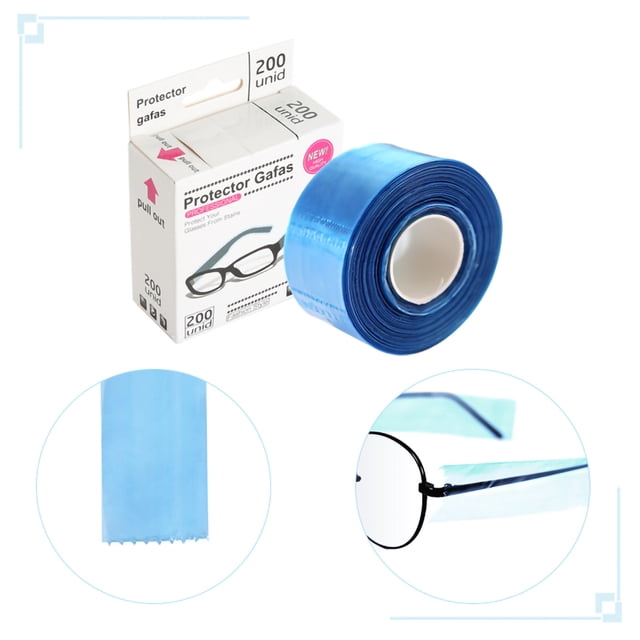 Yuarrent Fundas desechables para anteojos, cubiertas protectoras de plástico para piernas, herramienta para teñir el cabello Cubiertas para muebles de jardín Yuarrent HA000690-00