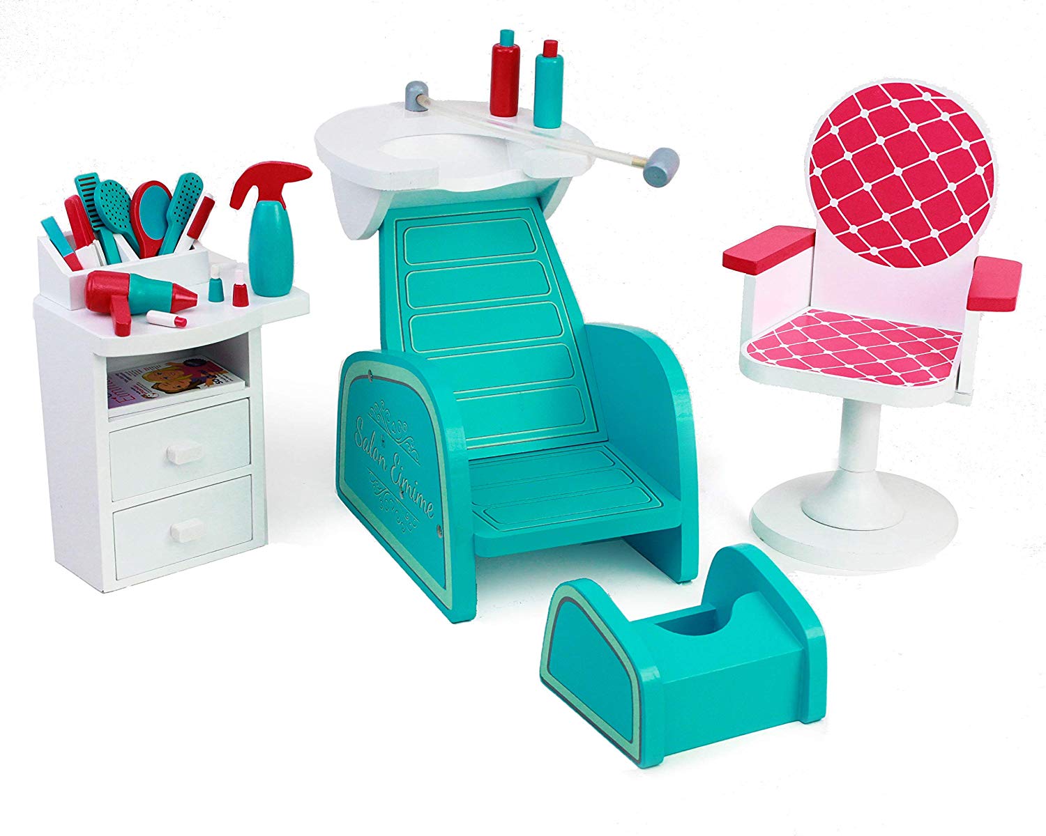 Playtime by Eimmie Hair Salon and Nail Spa Set Doll Accessories