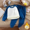 thumbnail image 2 of FAOWME Child Winter Girls Thermal Clothes Two Piece Outfit Sets Long Sleeve Tops And Pants Comfy Outfit Sets For Cold Weather Leisure O-Neck Dailywear, 2 of 3