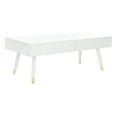 thumbnail image 5 of SAFAVIEH Levinson 2-Drawer Rustic Gold Cap Coffee Table, White, 5 of 11