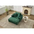 thumbnail image 5 of Jopath Oversized Chaise Lounge Chair with Removable Ottoman,Upholstered Accent Chair with Pillows,Deep Seat Armchair for Living Room, Bedroom,Green, 5 of 10